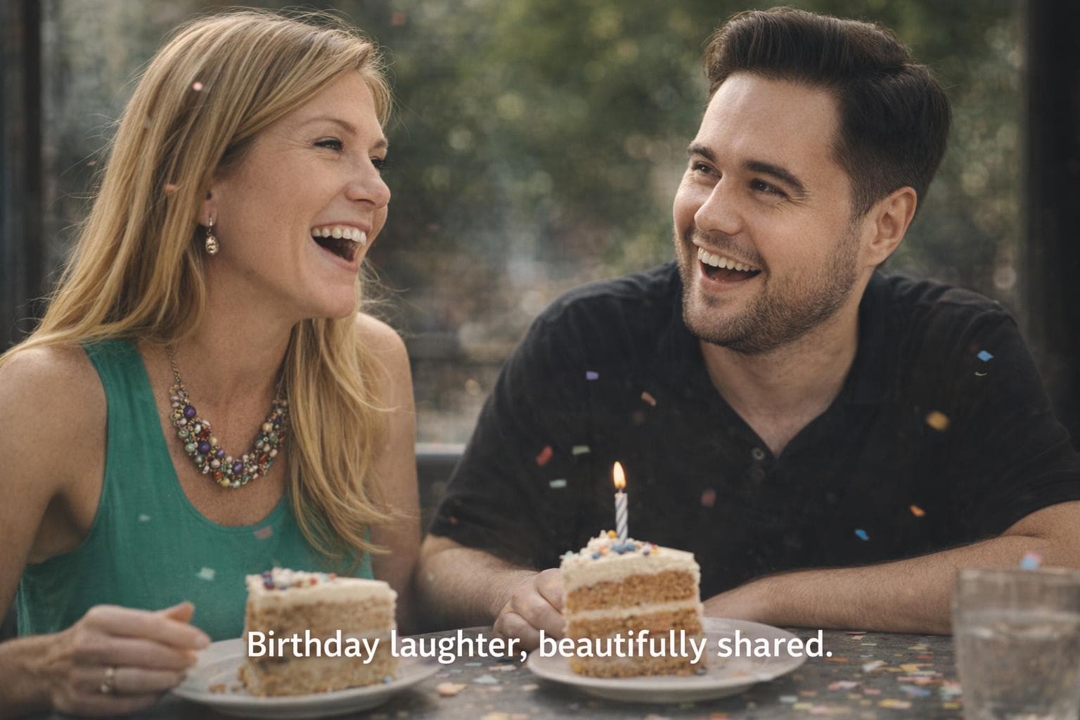 Table laughter, real birthday warmth.